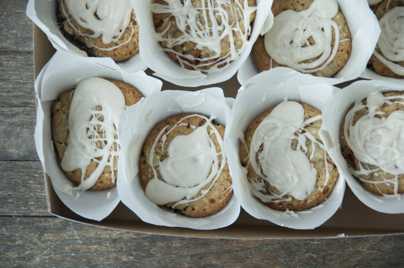 see you in the morning apple millet cakes + almond glaze