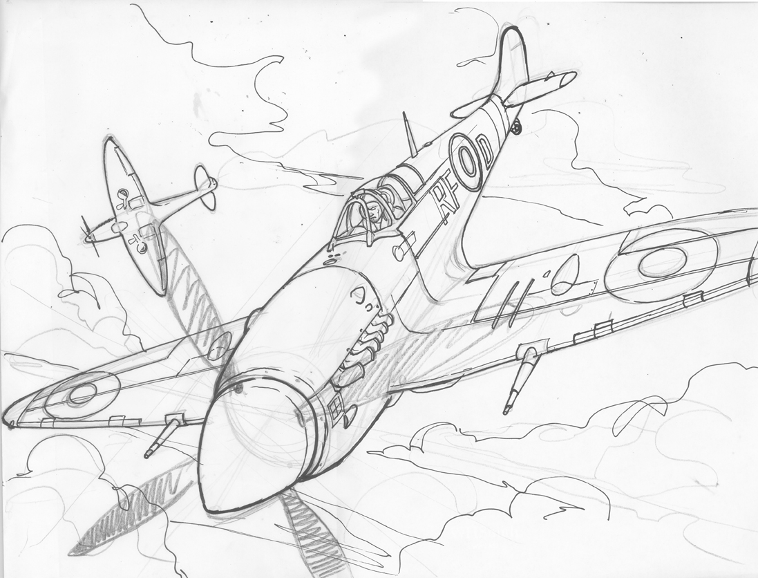 Raf Spitfire Coloring Pages