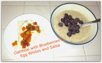 Clean Eating Stripped meal plan, oatmeal, blueberries, eggs, lose weight