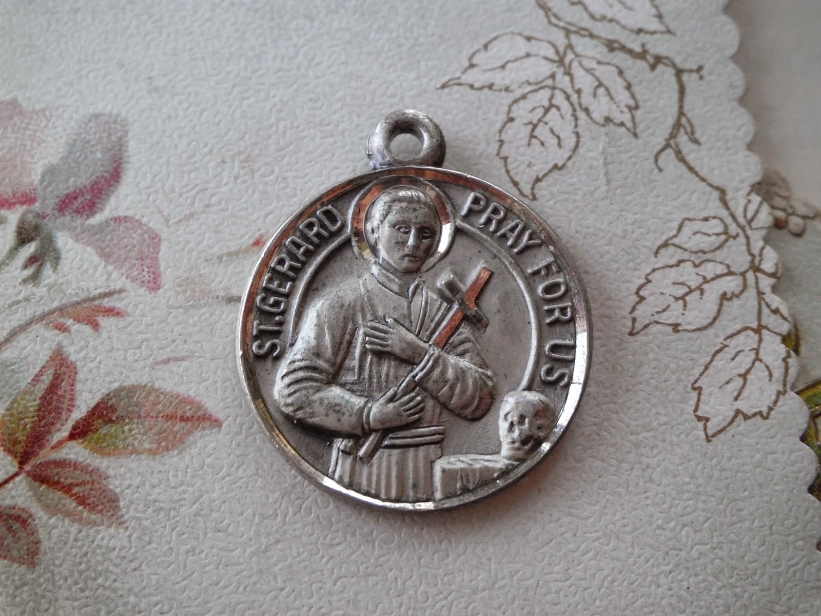 Vintage St Gerard Majella Our Lady Of Perpetual Help Medal or Charm
