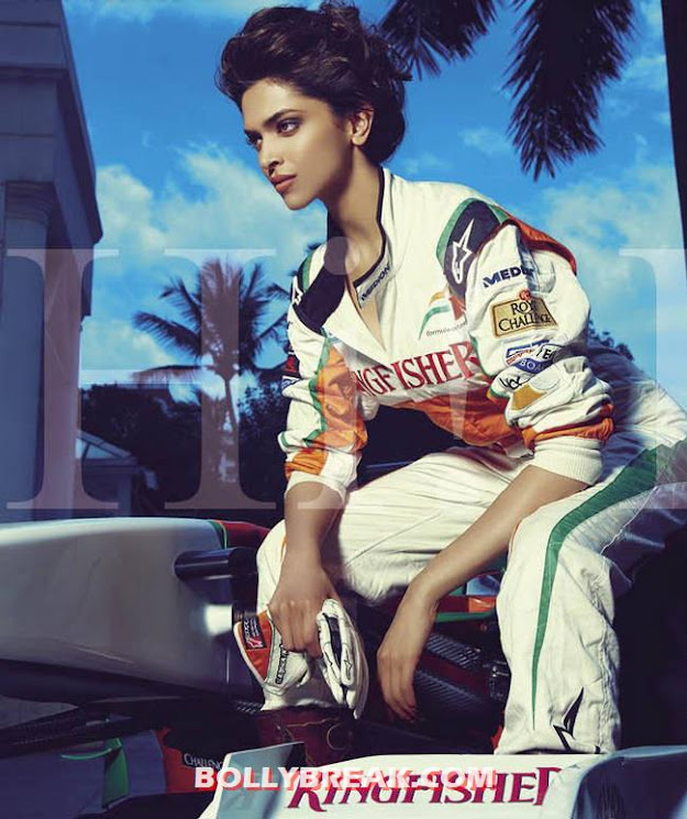 Deepika Padukone in force India F1 Team Dress - Deepika Padukone Force India Scans from Hi Blitz