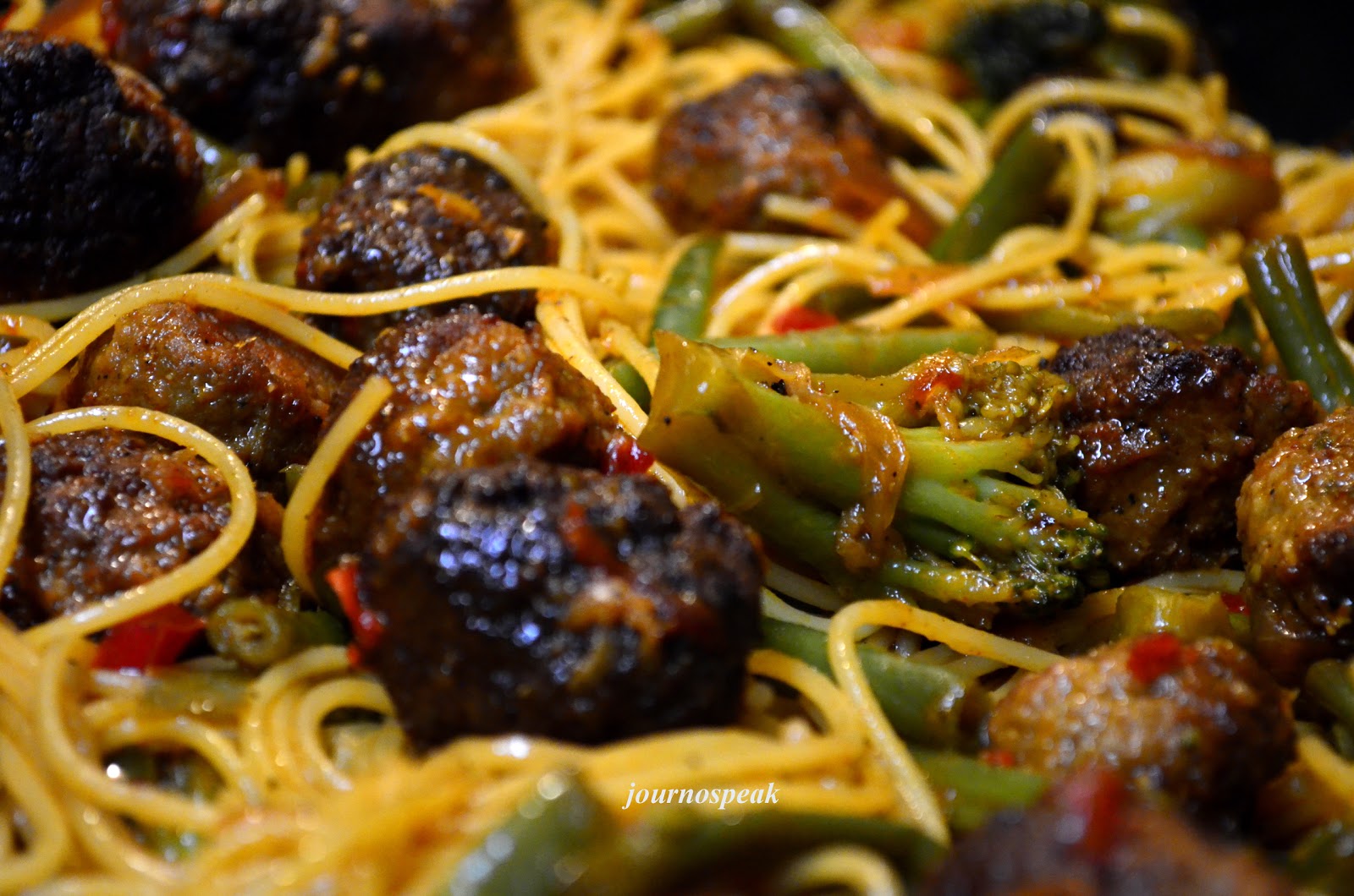 CHINESE STYLE SPAGHETTI WITH MEATBALLS JOURNOSPEAK