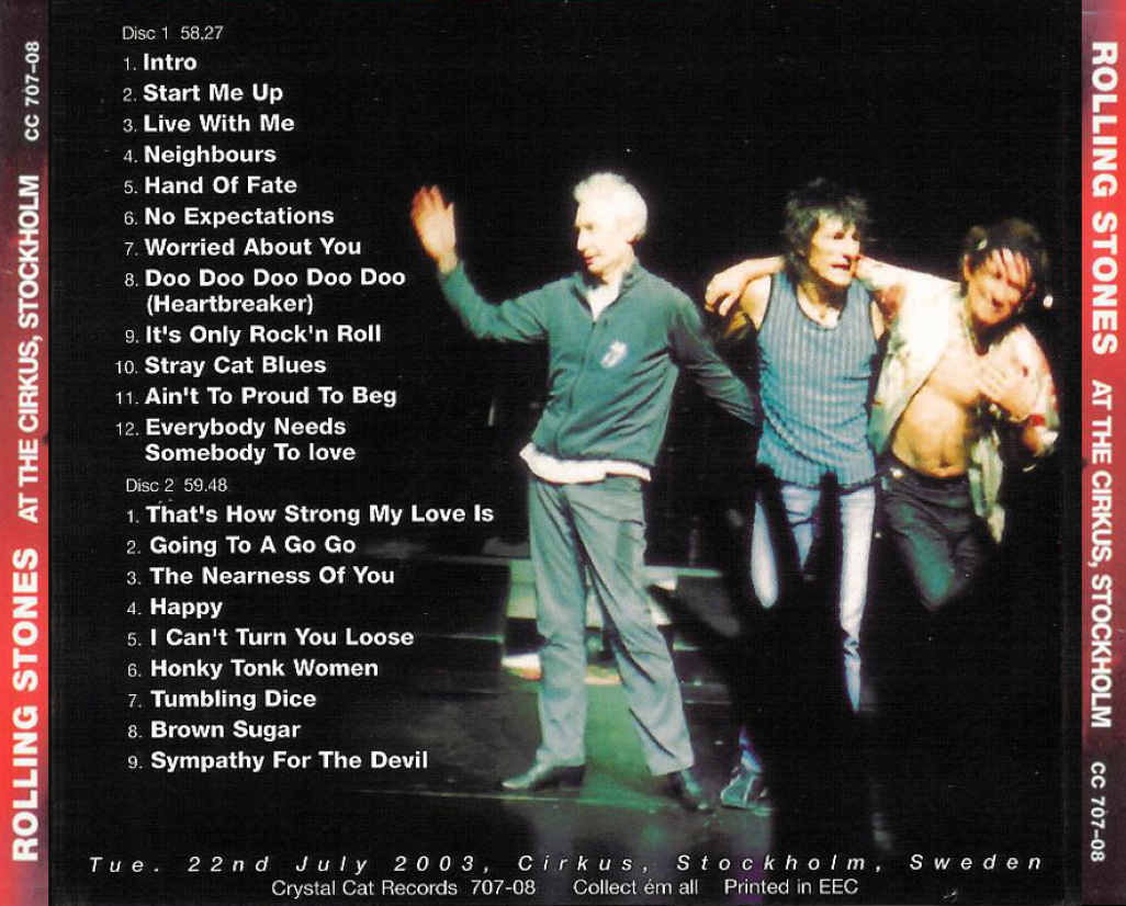 The Rolling Stones Paris Olympia Theatre Show 2003