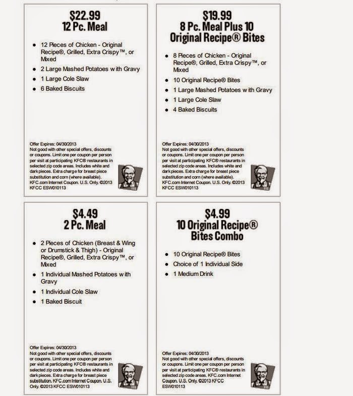 Note you can also get this at Coupons For Kentucky Fried Chicken , you only do is to sign up