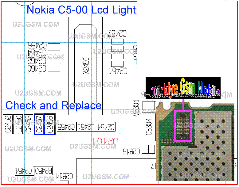 turkiye gsm mobile nokia c5 00 lcd isigi