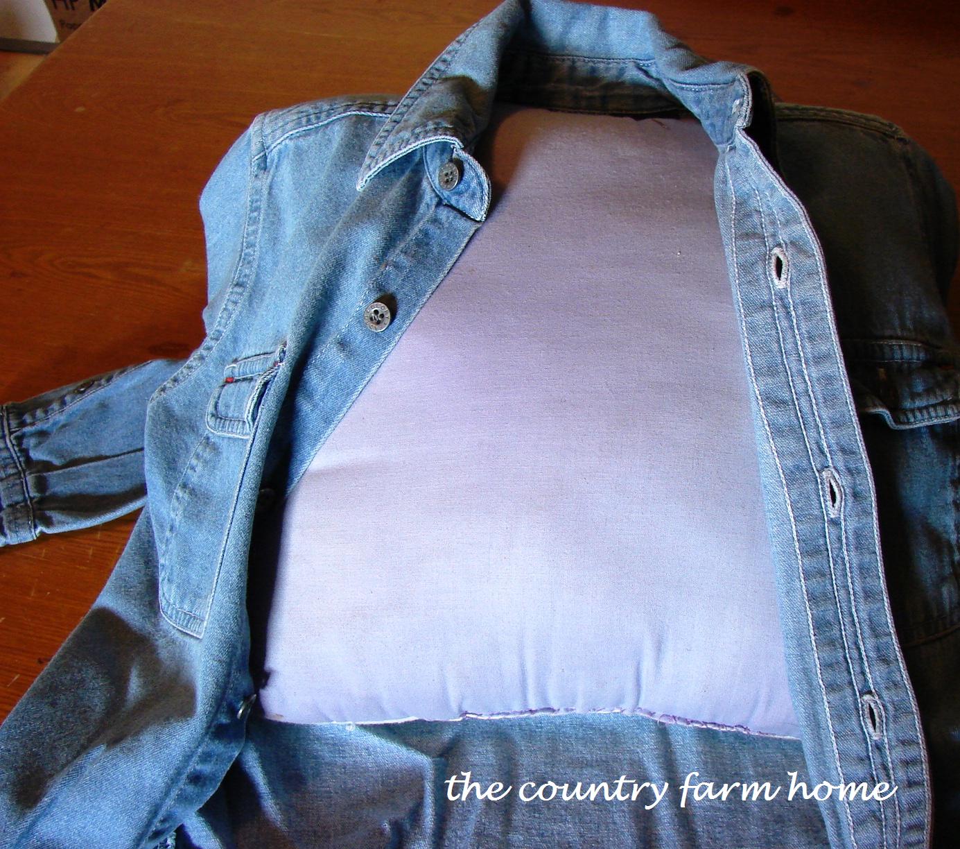 THE COUNTRY FARM HOME The Denim Shirt Pillow