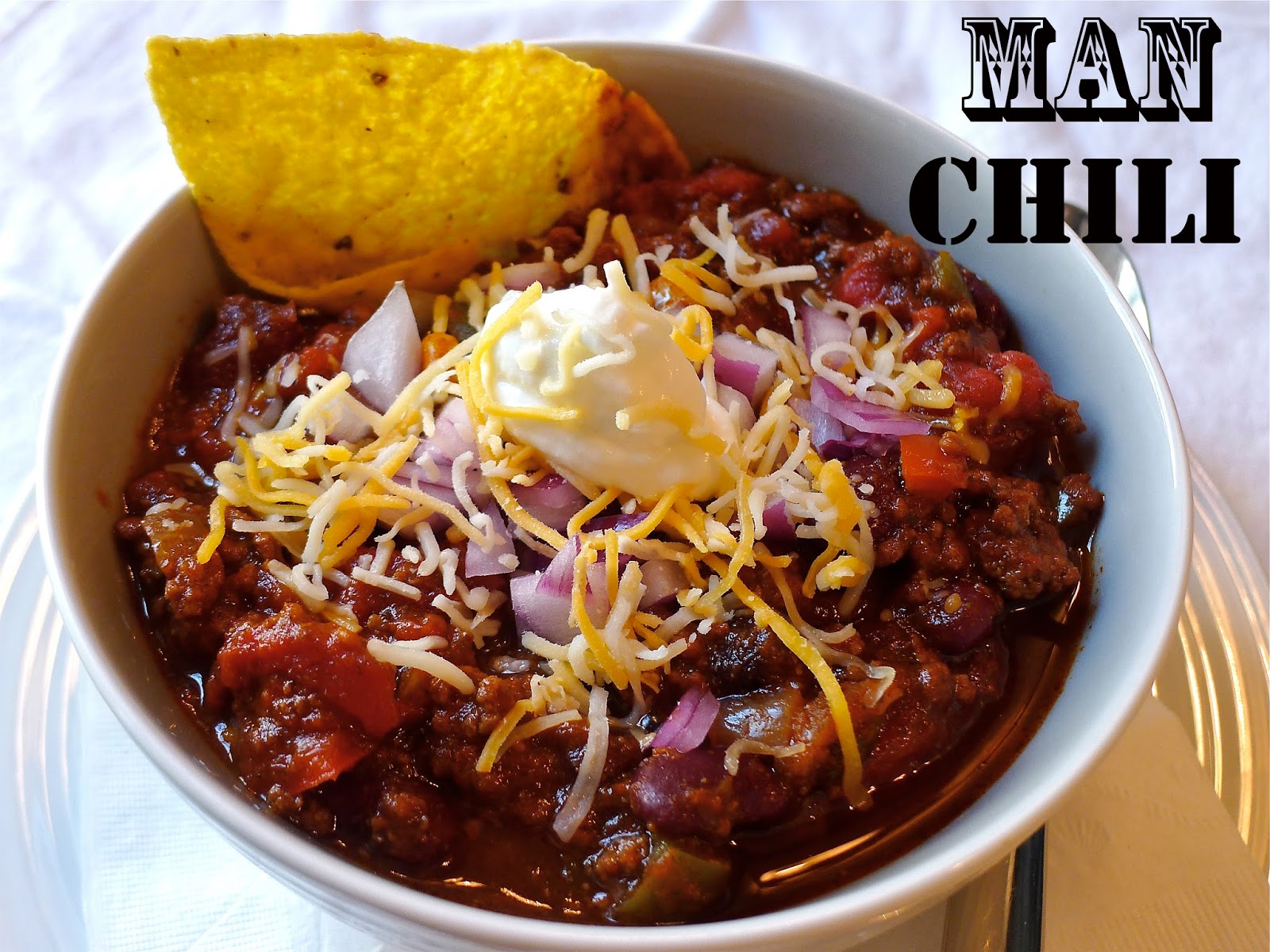 Fashionably Festive Man Chili Strong enough for a man, made by a woman