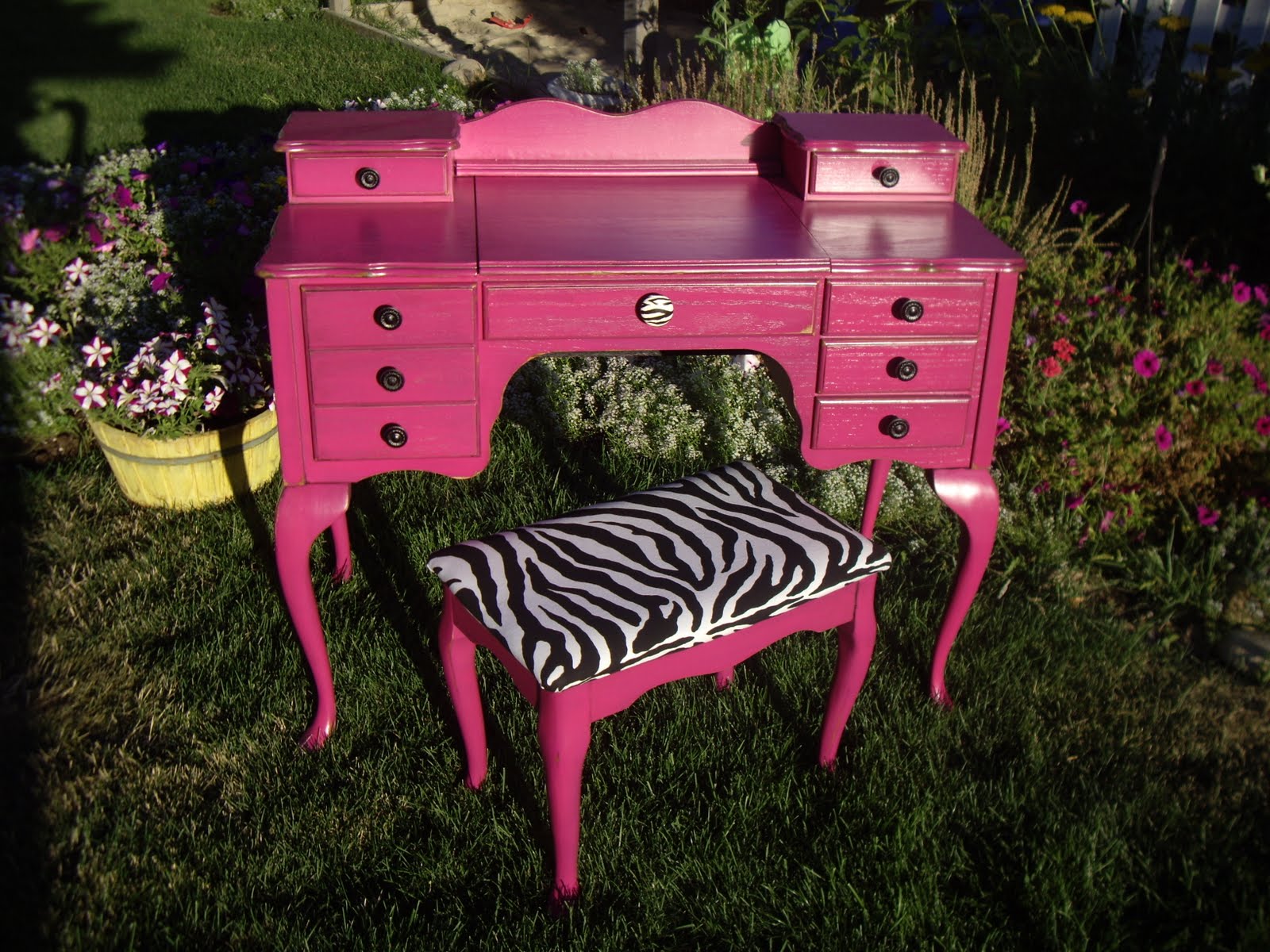 A Brush of Whimsy Hot Pink Vanity