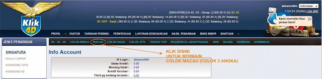 PANDUAN BERMAIN COLOK MACAU
