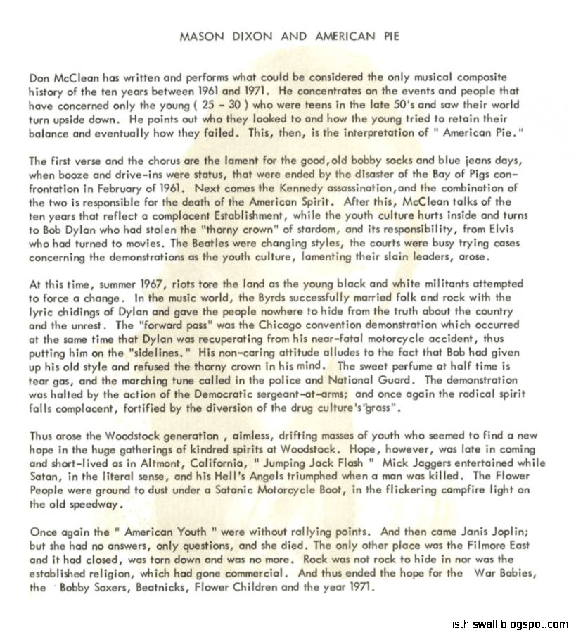 American pie song analysis retfix