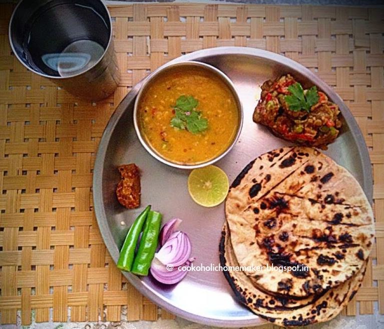 Let's Cook! Smoked dal fry baingan bharta and tandoori roti