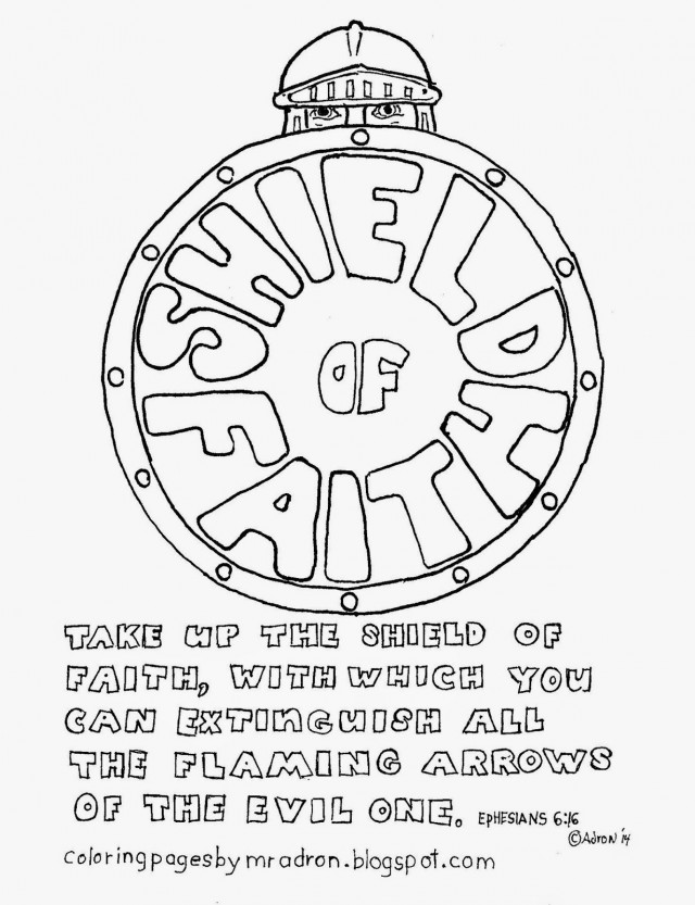 Kids Page: For Kids By Mr Adron The Shield Of Faith Coloring Pages