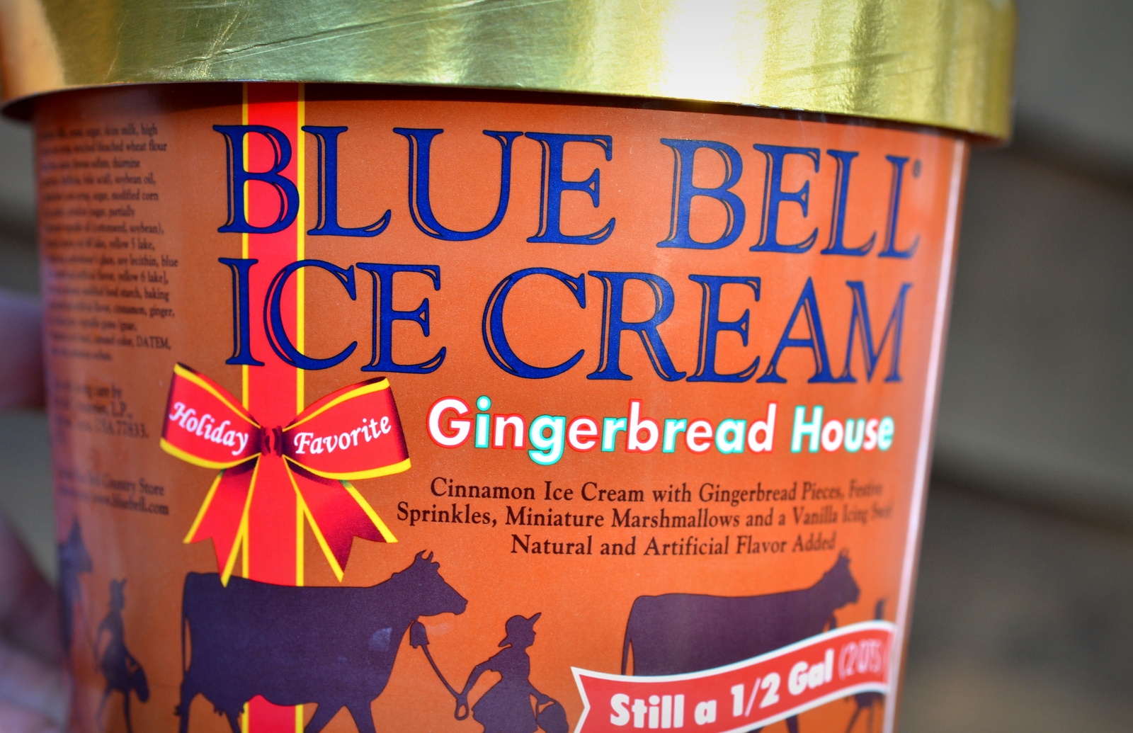 food and ice cream recipes REVIEW Blue Bell Gingerbread House