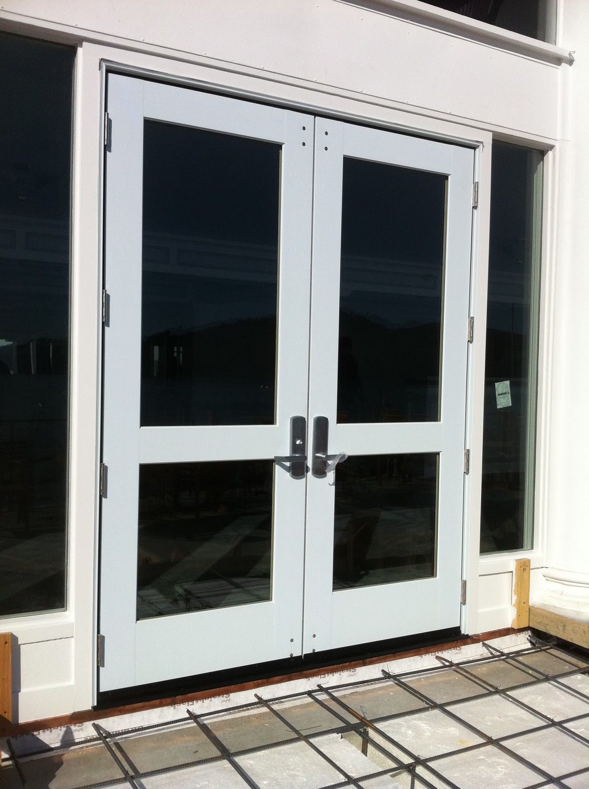 Marvin Commercial Door Installation with Von Duprin