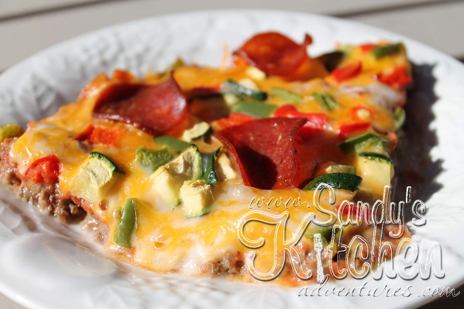 No Dough Meat Crust Pizza Sandy's Kitchen