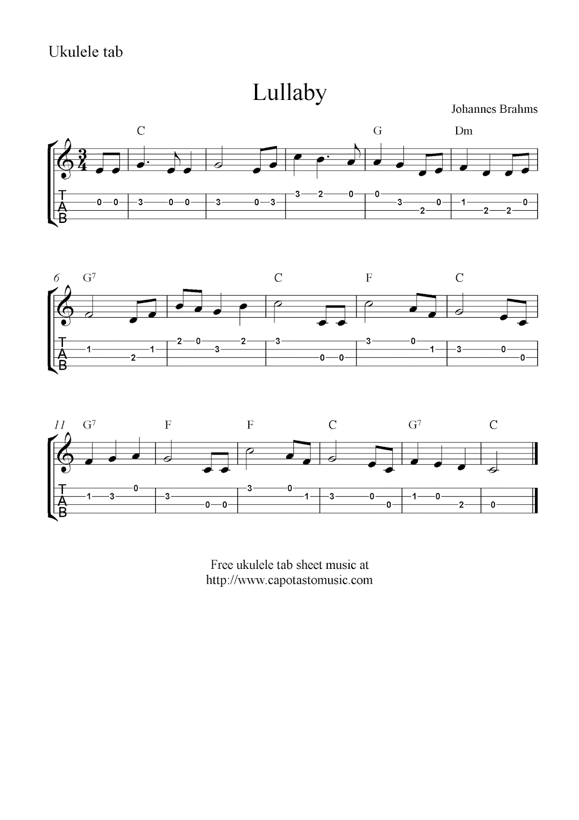 ukulele tabs zeldas lullaby » Music Sheets, Chords, Tablature and Song