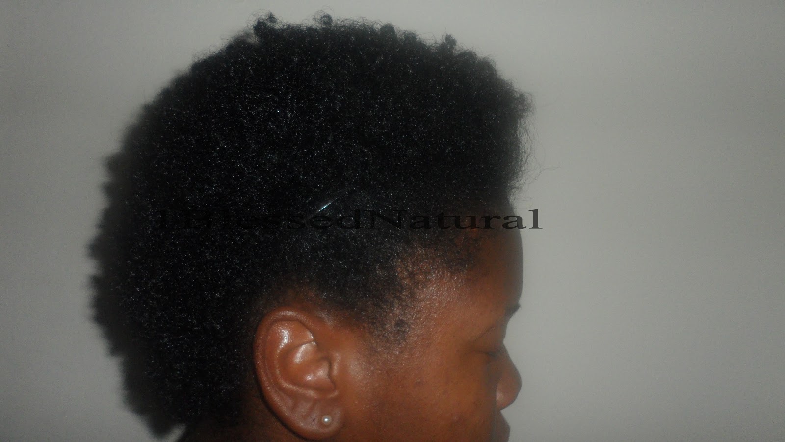 Natural Hair Style Fro Hawk Using Side Combs With Pinned Front