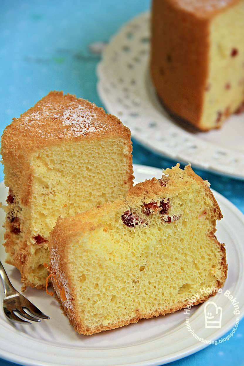 Happy Home Baking: cranberry orange chiffon cake