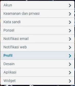 menu profil twitter