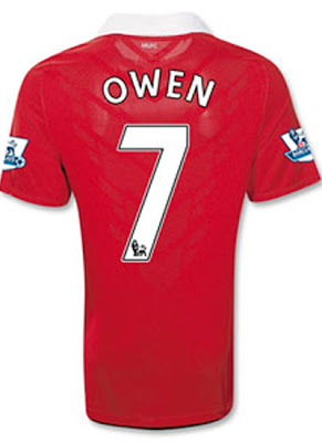 Michael Owen Home Jersey Man Utd 2011, manchester United jersey