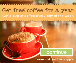 Get a cup of coffee every day for a year for free