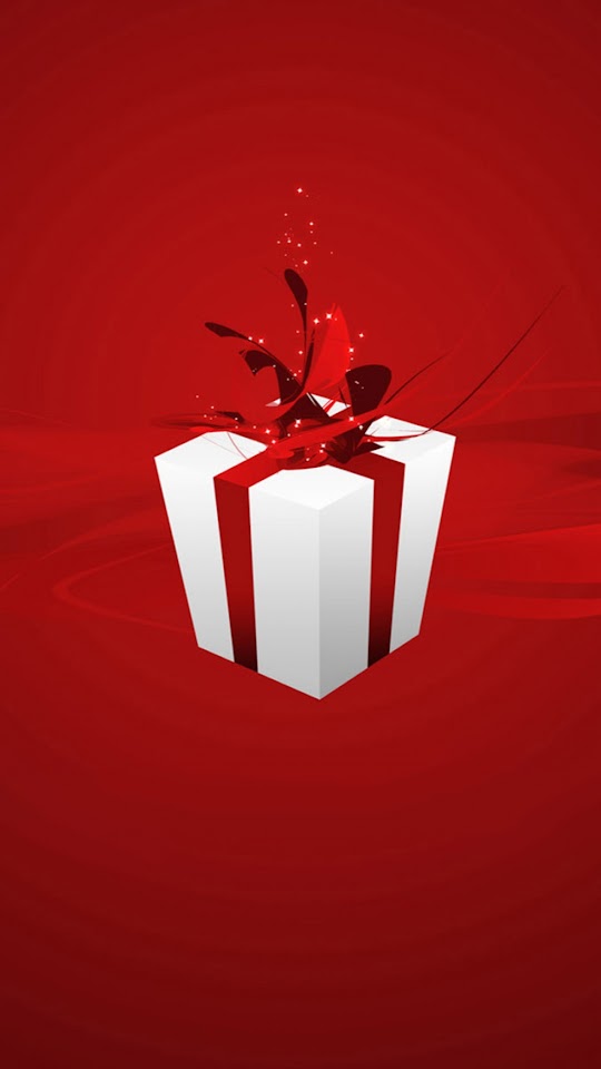   White Gift Box With Red Ribbons   Android Best Wallpaper