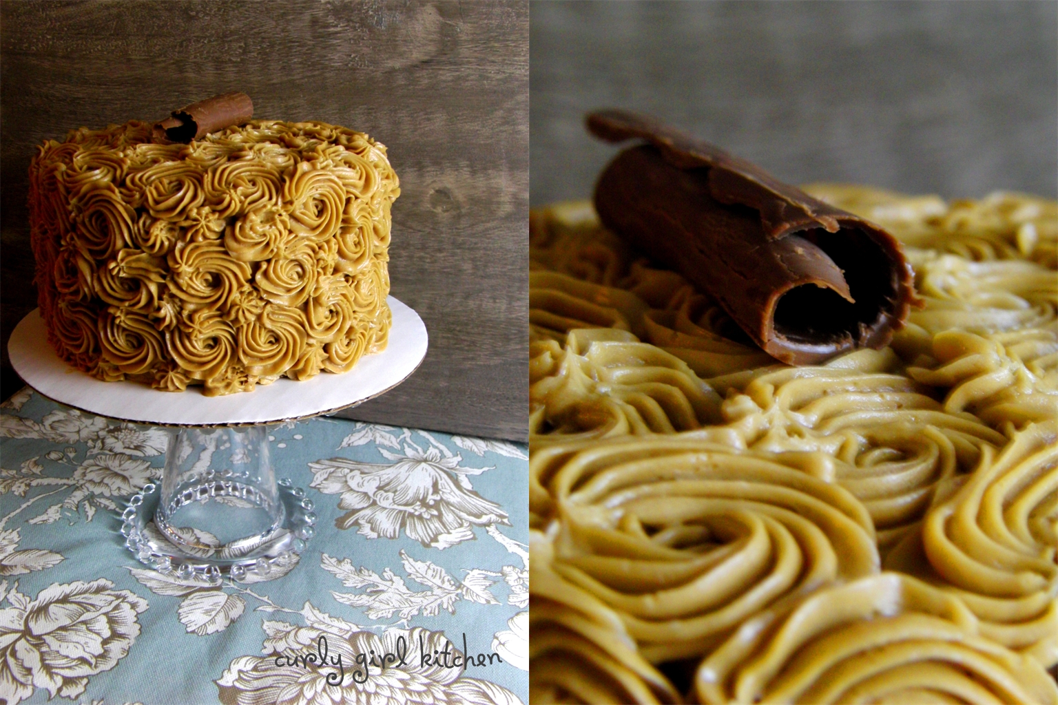 Curly Girl Kitchen Mocha Rum Cake with Cappuccino Rum Buttercream
