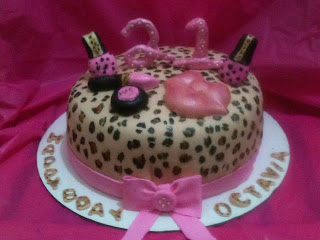 Girly Birthday Cakes on Dejha B Custom Cakes And Sweets   Girly 21st Cheetah Birthday Cake