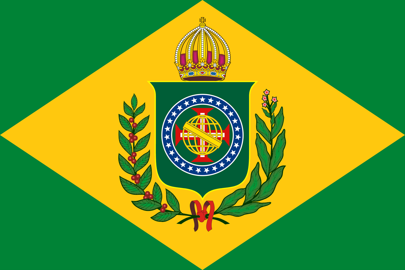 Bandeira do Brasil Imperial - Atualizada com as 27 Estrelas - Modelo (10 X 15)