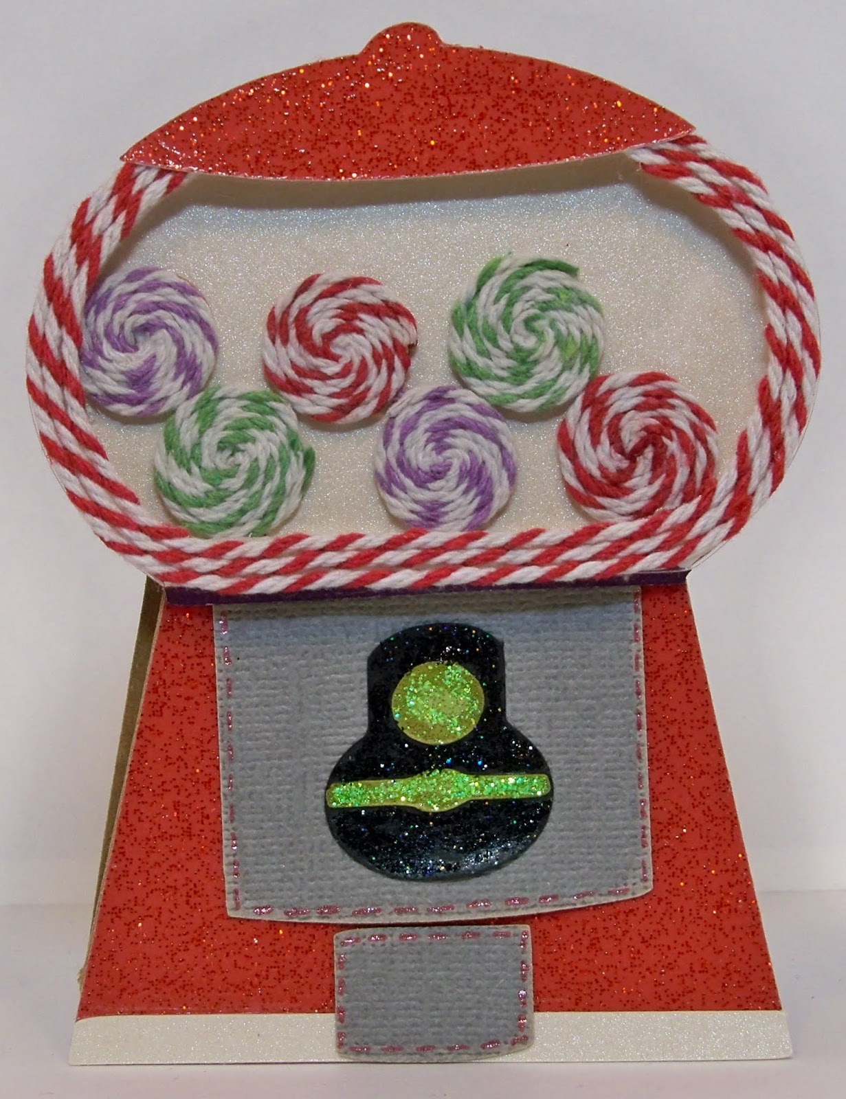 **Oma's Crafts**: Gumball Machine Shaker Card