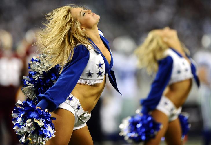 Sexy naked girl cheerleaders in the cowboys