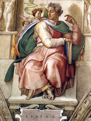　prophet Isaiah: a picture by Michelangelo in Sistine Chapel　