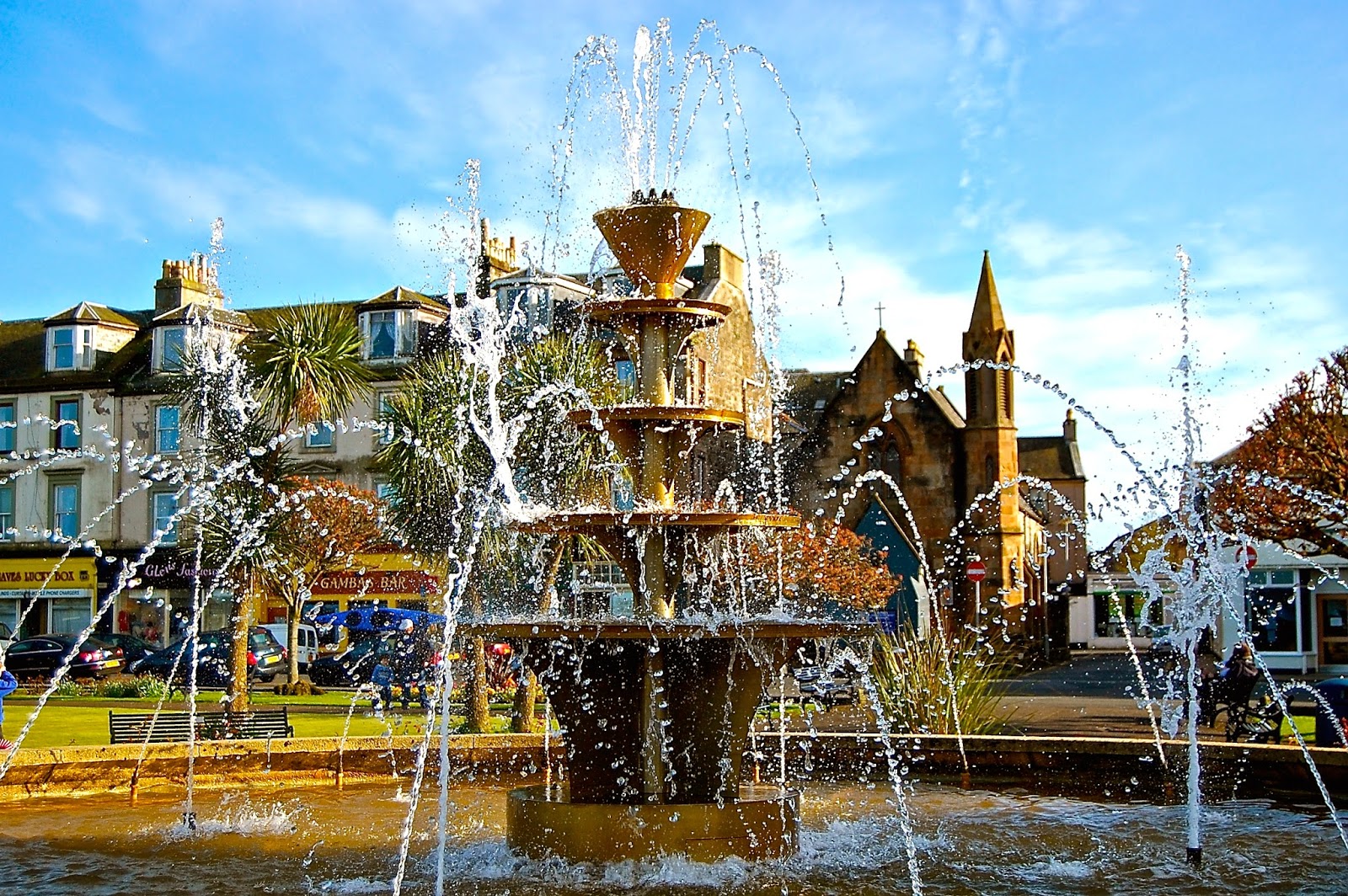 Five-tiered fountain on Rothesay's promenade, Isle of Bute