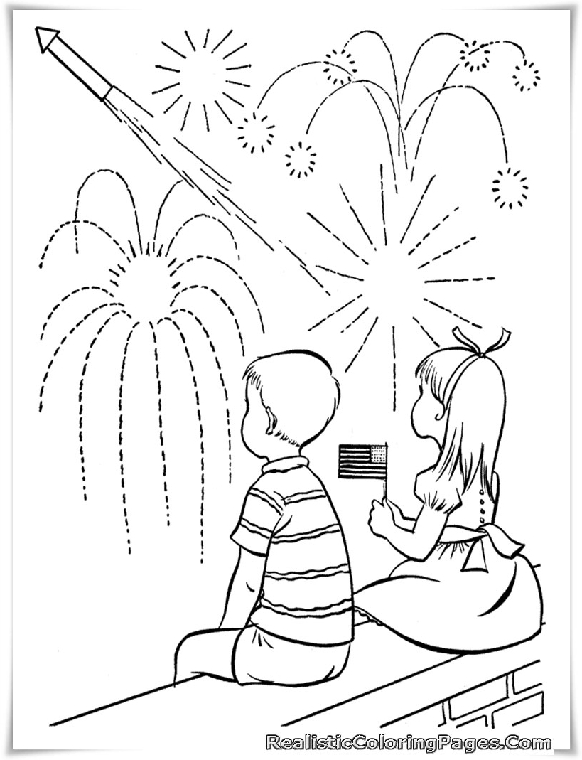 Fourth Of July Coloring Pages | Realistic Coloring Pages