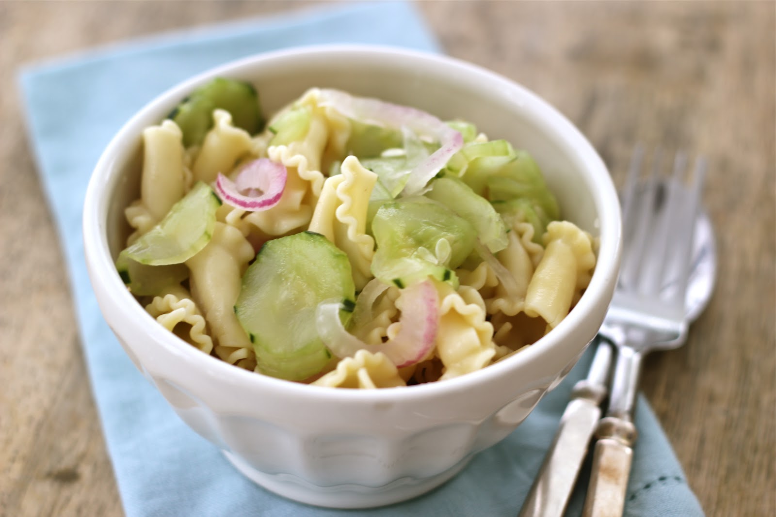 Jenny Steffens Hobick Classic Cucumber Onion Pasta Salad Summer