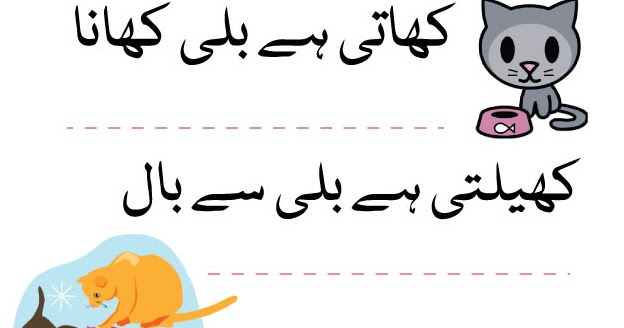 Urdu Printable Worksheets & More: Sentence Writing Practice Worksheet