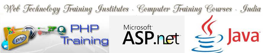 Web Technology Training Institutes, Computer Courses List - India 