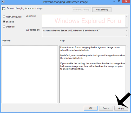 Prevent changing lock screen image in Windows 8,8.1,10 - Logeshwaran.org