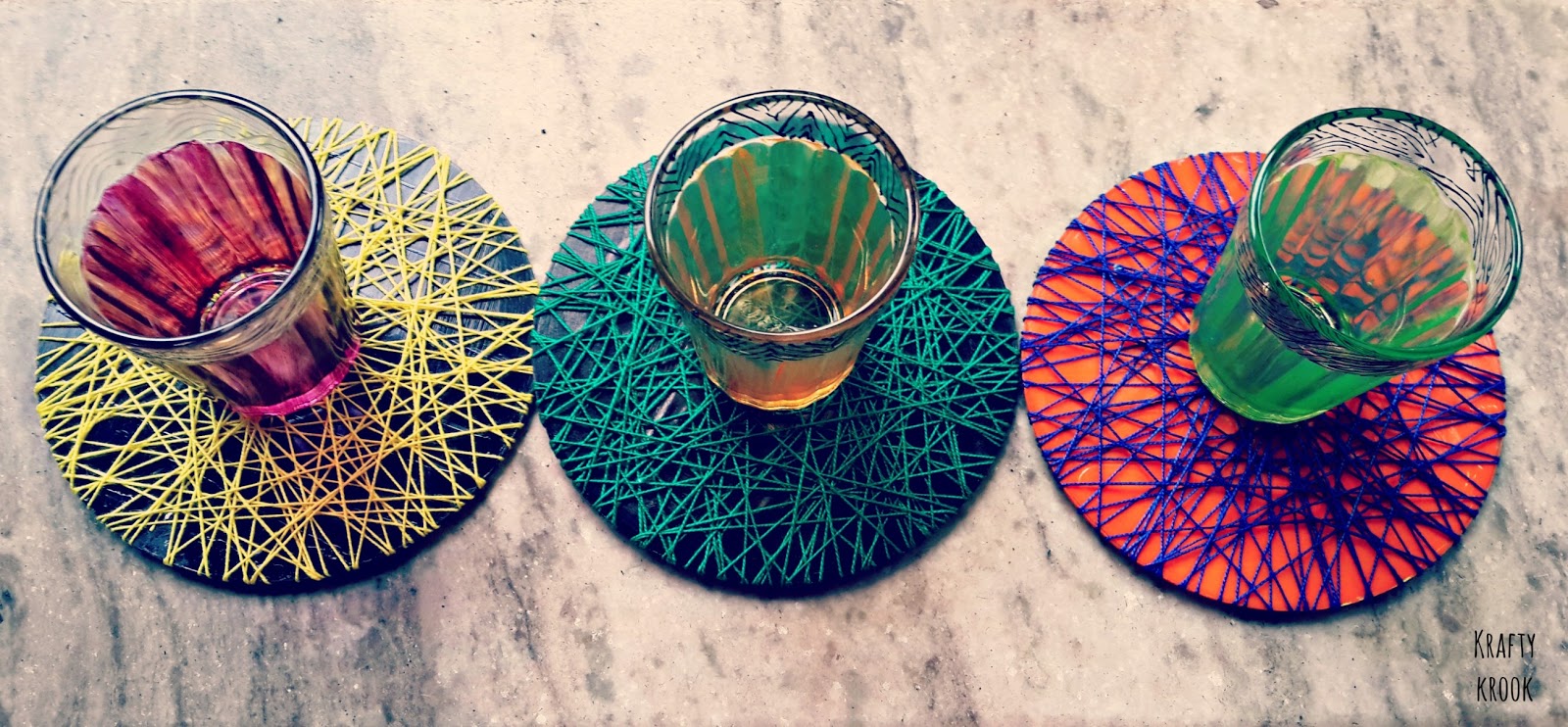 Krafty Krook DIY Quirky Coasters from CD's and Price Tags