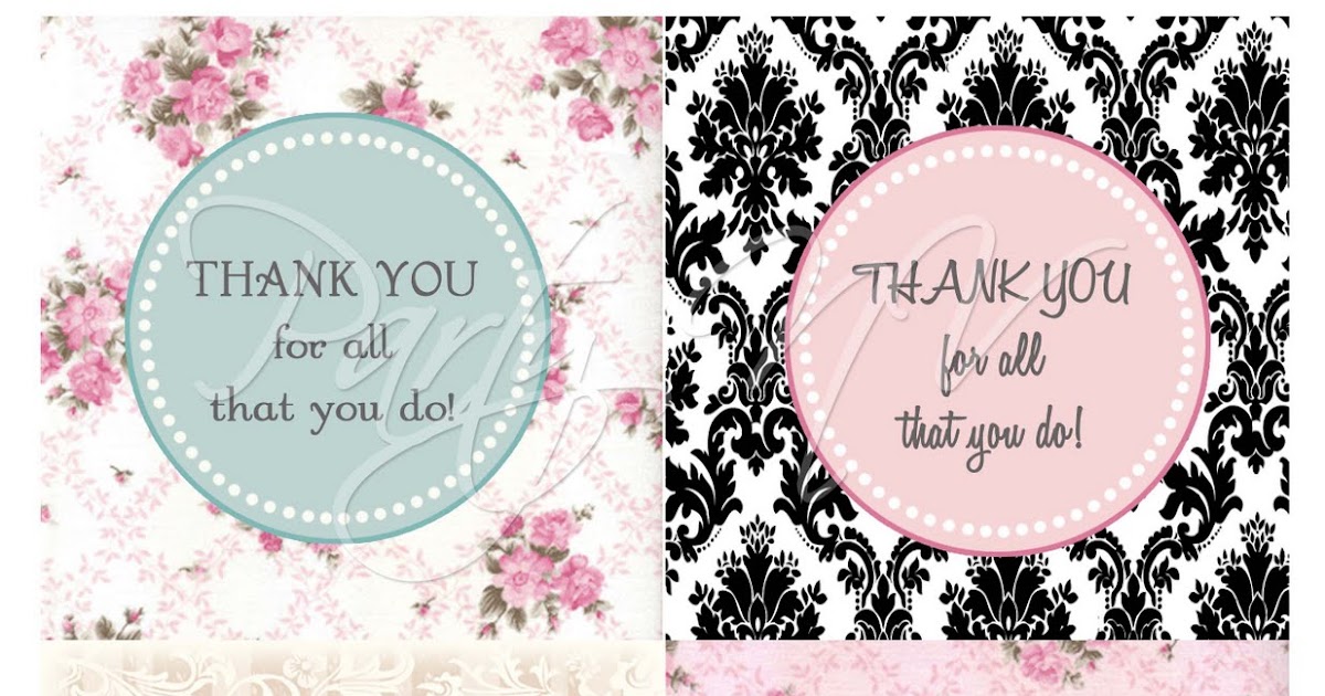 Party NV: Freebie Friday FREE "Thank You" Printables!!