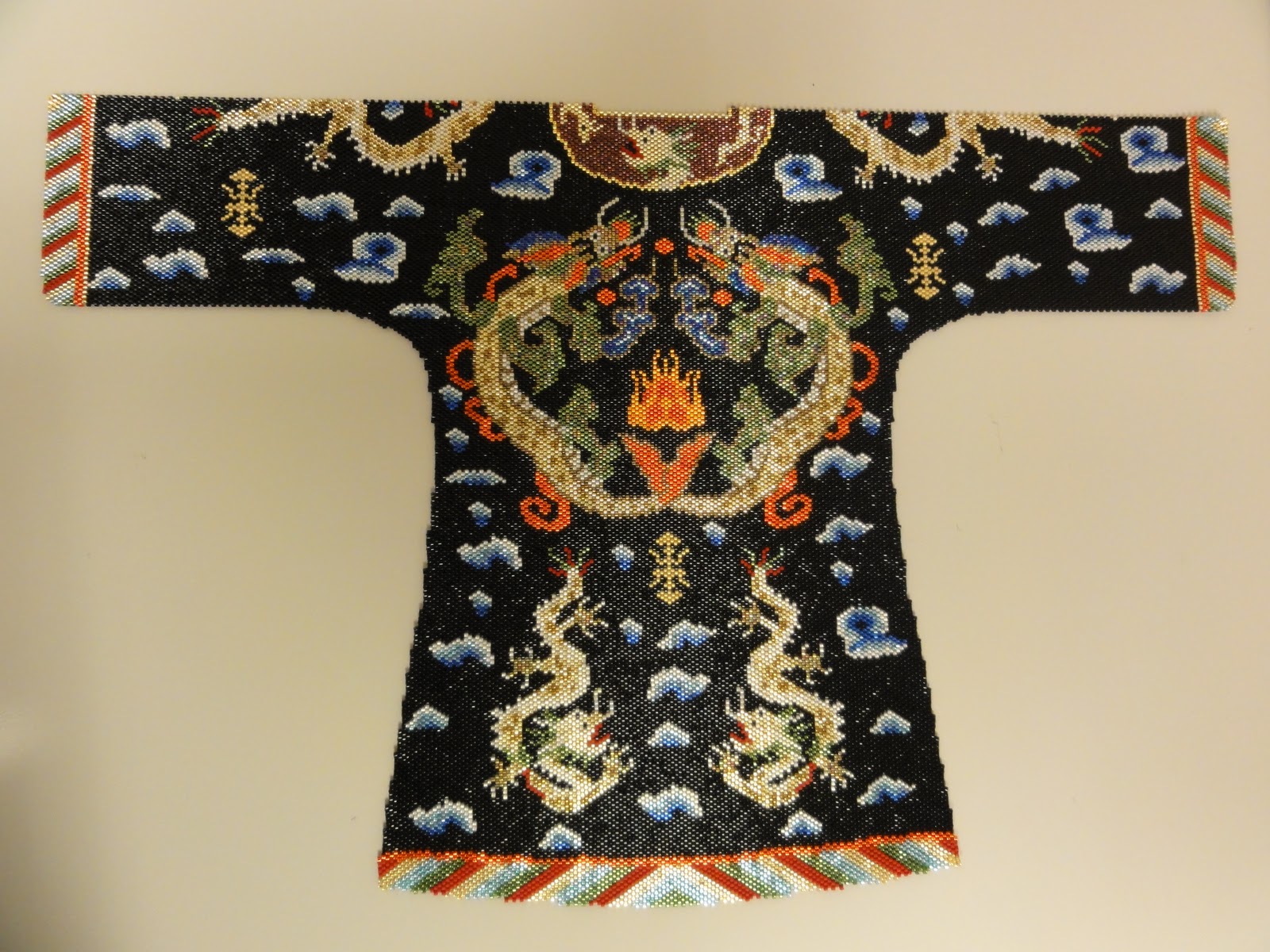 It's a Beadiful Day Back side of Chinese Dragon Robe is finished