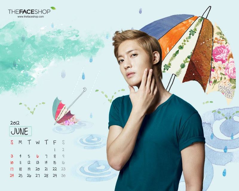 Kathy's Bench Kim Hyun Joong The Face Shop Calendar 2012 Wallpapers