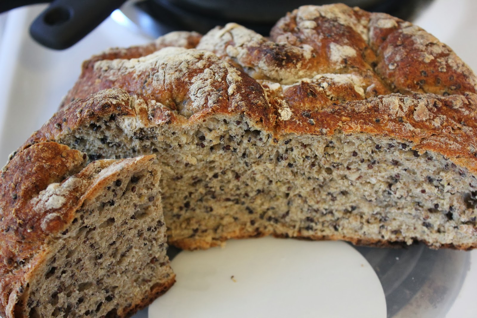 UnProcessing My World Dutch Oven Artisan Quinoa Bread