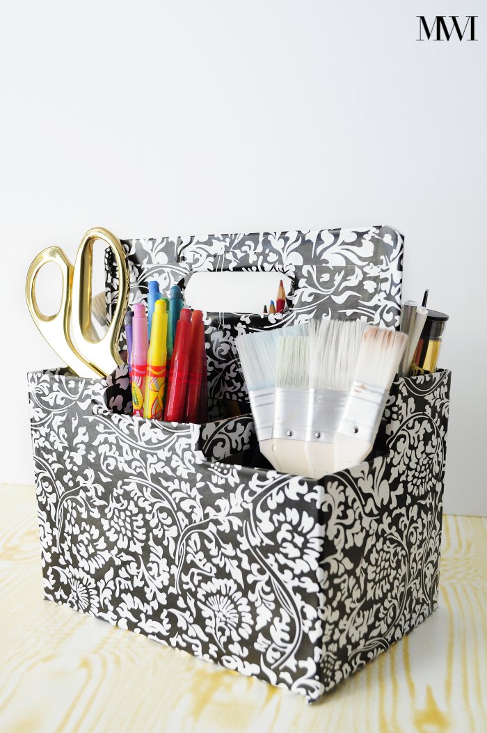 DIY Portable Craft Supply Station Monica Wants It