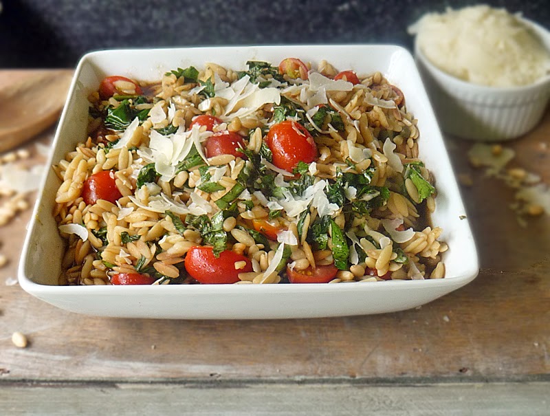 Orzo with Spinach and Tomatoes Life Tastes Good
