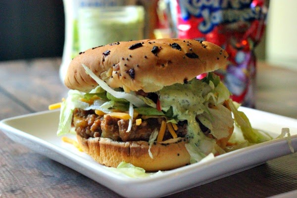 Recipe: Taco Burgers & Scallion Cilantro Lime Ranch. AKA Mexican Sloppy Joes or Bun Taco