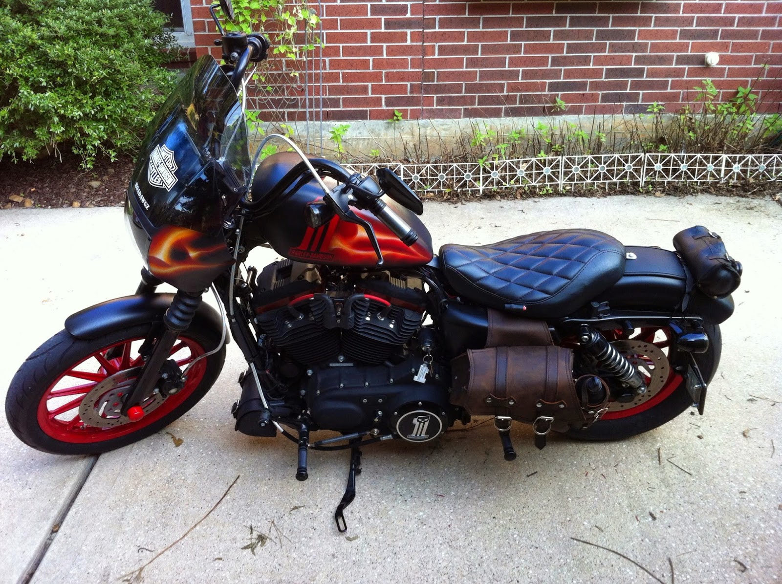 Zimmer DesignZ Custom Paint Custom painted Harley with flames