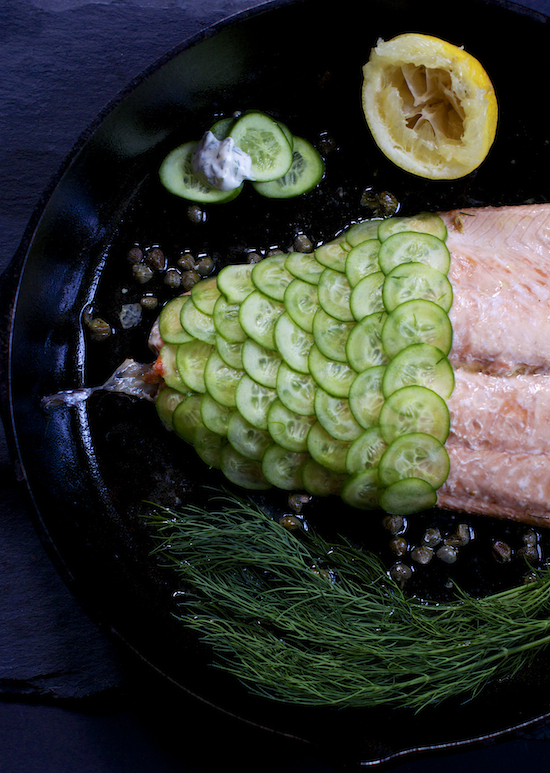 Foodwanderings Olive Oil Poached Salmon With Lemon Dill Aioli; 5774 Recipe