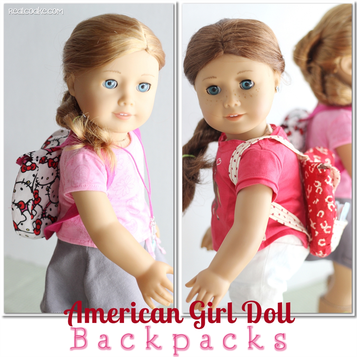Back to School Backpacks {American Girl Doll Pattern} The Real Thing