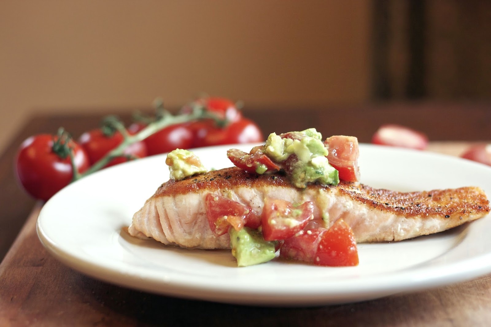 Salmon with Tomato Avocado Salsa French Fridays with Dorie Simple